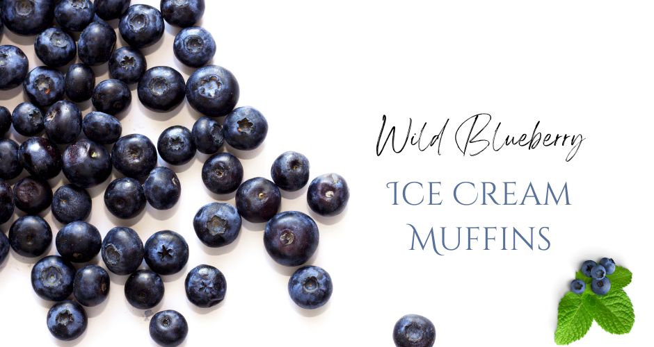 Wild Blueberry Ice Cream Muffins